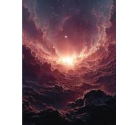 Starry Sky Sunset Jigsaw Puzzle 1000 Pieces Paper Puzzle Suitable for Adults, Children and Families to Relieve Stress,26x38cm
