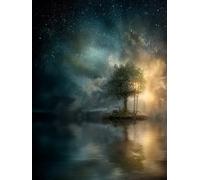 Starry Sky Tree,Adult Jigsaw Puzzle 1000 Pieces,Teen Boys and Girls Jigsaw Puzzles,Premium Fun Family challenging Birthday Puzzle,38x52cm