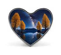 Starry Sky Tree New Zealand Brooch Pins Heart Badge Collar Lapel Pins Dress Coat Accessories for Women Men