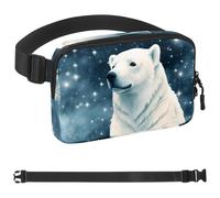 Starry Sparkling Polar Bear-1718 Sac banane pour homme et femme, sac banane avec sangle réglable, sac banane tendance pour voyage, plein air, course à pied, randonnée, multicolore, multicolore,