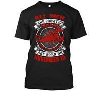 STARRY STAR Men's Born on November 15 Scorpio T-Shirts Black S