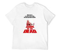 STARRY STAR Men's Dawn of The Dead V26 Green Grey Red Horror Movie Romero T-Shirts White M