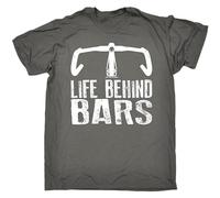 STARRY STAR Men's Life Behind Bars Cycling T-Shirts Grey XXL
