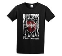 STARRY STAR Men's Marduk Frontschwein Band T-Shirts Black S