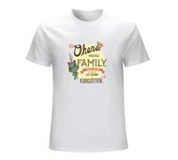 STARRY STAR Men's Ohana Means Family Means No One Gets Left Behind Or Forgotten T-Shirts White XL