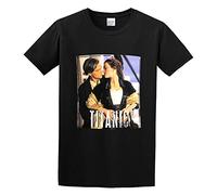 STARRY STAR Men's Titanic Movie Leonardo Many Colors Fan Gift T-Shirts Black XL