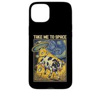 Starry UFO Night Van Farmer Gogh Ferme Vache drôle Vintage Coque pour iPhone 15 Plus