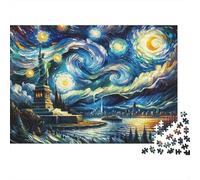 StarryNightLiberté Grille 1000 Pièces Famille Loisir Solo Développement De La Concentration Antistress Meilleure Vente Papier Non Toxique 38x26cm/1000pcs