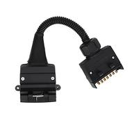 Starrypxl Adaptateur de remorque : fiche mâle plate à 7 broches vers prise femelle plate à 12 broches, connecteur de caravane, prise de conversion ABS durable pour véhicules utilitaires,