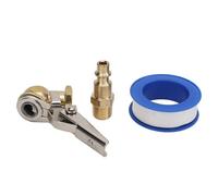 Starrypxl Air Chuck Set 2 Pieces 150PSI 1/4in FNPT Safety Clip Leakage Proof Tire Inflator Car Truck Motorcycle Bike