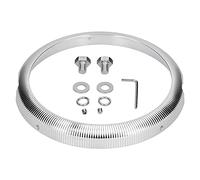 Starrypxl Anneau de Montage Universel pour Phare LED, Alliage d'aluminium CNC, Support de Montage pour Phare de Moto, Durable, résistant, léger, Installation Facile, diamètre extérieur de (Silber)