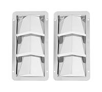Starrypxl Boat Louver Vent 3 emplacements Heavy Duty en Acier Inoxydable en Acier Inoxydable Marine Air Verveau Univerl pour Les Bateaux Yachts 210 mm x 110 mm Rectangle Lourer de feu Fini