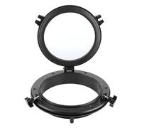 Starrypxl Boat Porthole Window 10 Pouces Marins Round Black Portlight Verre Temperred Glass Universal pour RV Boat Yacht Scellé Scellé ABS 316 Acier INOXDUBLE Facile À Installation Swing
