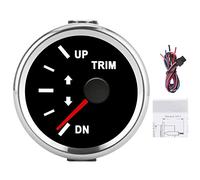 Starrypxl Boat Trim Balance Mythier IP67 IP67 Backlight Red Backlight 52 mm Black Silver Cover Marine Yacht Ship (Schwarzes Silberabdeckung)