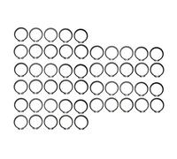 Starrypxl Circlip Snap Retaining Rings Kit 50Pcs 1.8mm Thickness 49.44mm OD 40.69mm ID Ideal for 507 AC Compressor Clutch Durable Secure Fit