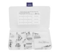Starrypxl Clevis Pin Assortment Kit 12 Sizes Single Hole Flat Head T Shape Round Pin 44pcs Ideal Car Repair and Maintenance (96pcs)