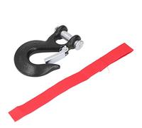 Starrypxl Clevis Safety Hook 3/8in Steel 18000lbs Limit Capacity Antirust Black Heavy Duty Port Off Road Rescue Lifting Durable Secure Reliable (Black)