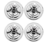 Starrypxl Club Car Wheel Capes SS SS Silver plaquée Remplacement pour Ezgo 8 Pouces Hub Premium Chrome Finish 5 Conception à Rayons Fix serré Installation Easy Installation Ensemble en