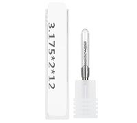 Starrypxl Fraise En Acier De Tungstène 5Pcs 3.175x2x12mm Unique Flûte Spirale Fin Mill CNC Outil De Gravure De Précision De Coupe