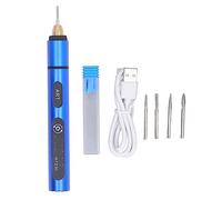 Starrypxl Gravure électrique stylo rechargeable 3 engrenages 5V outil rotatif sans cordon bleu de la sculpture efficace Conception polyvalente de sculpture pour fabrication (Blau)