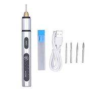 Starrypxl Gravure électrique stylo rechargeable 3 engrenages 5V outil rotatif sans cordon bleu de la sculpture efficace Conception polyvalente de sculpture pour fabrication (Silber)