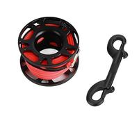 Starrypxl Keep Diving Aviation Aluminum Finger Reel Clip Scuba Diving Tech Spool 15m Line Lightweight Durable Corrosion Resistant for Underwater Exploration Black Grey Blue Pink (Noire)