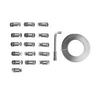Starrypxl Kit d'assortiment de serrage de tuyaux 18pcs 304 ACTEUR 10M STRAP METAL 8 FIXEMENT