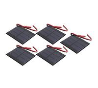 Starrypxl Mini Panneau solaire 5PCS 60x80x3mm DC 0,65W 1,5 V Module de carte de cellule de batterie 30cm Conversion d'énergie efficace idéale pour les projets de bricolage et les