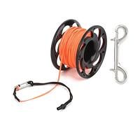 Starrypxl Plastic Line Wheel Diving Marker Buoy Rope Reel High Density Lightweight Durable Neutral Buoyancy with Anti Winding Rotation Joint for Scuba Diving Snorkeling Underwater (Black)