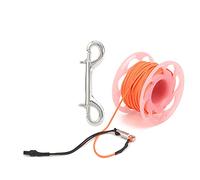 Starrypxl Plastic Line Wheel Diving Marker Buoy Rope Reel High Density Lightweight Durable Neutral Buoyancy with Anti Winding Rotation Joint for Scuba Diving Snorkeling Underwater (Roseate)