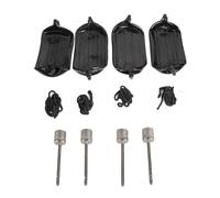 Starrypxl Protection de Pare-Chocs gonflables 4PCS Set Bateuse de Pare-Chocs de Quai Marine à Haute résistance avec Corde Noire 2M pour Les Bateaux de pêche au Ponton de Yacht Durable 6,5 x