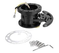 Starrypxl Racing Steering Wheel Quick Release Hub Kit Tilt Flipped Adapter Blue Enhanced Grip Performance (Black)