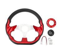 Starrypxl Racing Wheel Wheel 13in PU Blue Impact Proof amélioré Grip Easy Installer Elegul Look Véhicule (Rouge)
