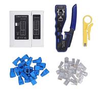 Starrypxl RJ45 Kit d'outils de sertisge passer par Ethernet Crimper Cat5e Cat6 Cat6a 8p8c Connecteur modulaire d'emprunt tout dans une conception outil de réseautage idéal pour le