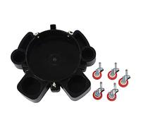 Starrypxl Rolling Bucket Dolly 5 Heavy Duty Swivel Casters Black Multifunctional Car Detailing Wash Tool Durable Design