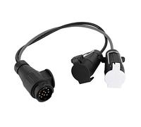 Starrypxl Trailer Connector 13 to 7 Pin N S Conversion Adaptor Lead Caravan Socket Plug Durable Weatherproof Design Ideal Towing Solution for Caravans and Trailers