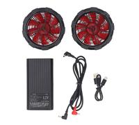 Starrypxl Ventilateur de Refroidissement à 4 Vitesses, Batterie 80 000 mAh 12 V, Batterie Externe pour vêtements climatisés, Haute compatibilité, Performances durables, Design Convivial,