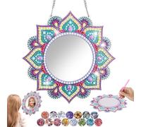 StarryTiger 5D Diamond Painting Mirror, Maquillage Jouet Miroir de Peinture Diamant, Enfant Activité Manuelle, Cadeaux pour Filles 5 6 7 8 9 10 11 12 Ans, pour Decoration Chambre Murale (02)
