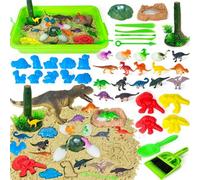 StarryTiger Kit de sable cinétique dinosaure, jouet de sable magique, jouet de sable sensoriel, coffret de sable magique avec 1000 g, kit de sable cinétique magique, pour garçon de 3, 4, 5, 6, 7, 8, 9