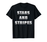 Stars and Stripes Patriotic USA Drapeau américain Typographie US T-Shirt