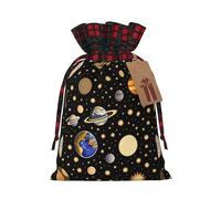 Stars Earth And Darkness Pochette avec cordon de serrage imprimé S pour fête, mariage et festival, polyester léger