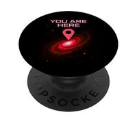Stars Galaxy Science Red « Vous êtes Ici » Scifi Space Geeks PopSockets PopGrip Adhésif