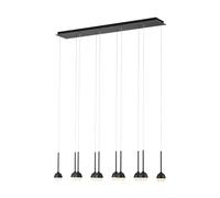 Stars of Light Lampe suspendue 10 lumières Nucetto noir rectangulaire -