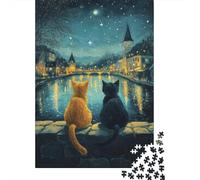 Stars Over The River Plaque en Métal Rustique 52x38cm/1000pcs pour Le Pub Ou Le Café, Idée Cadeau De Noël pour Les Amateurs De Décoration De Pub