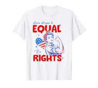 Stars Stripes and Equal Rights 4th of July Women's Rights T-Shirt