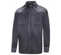 STARS & STRIPES Chemise western « FRED » pour homme, gris, XXL