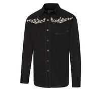 STARS & STRIPES Chemise western pour homme « Brandon », Noir , L