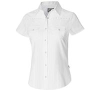 STARS & STRIPES Chemisier western Amelie pour femme - Manches courtes - Détails strass et détails en satin, Blanc., 3XL