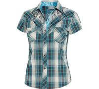 STARS & STRIPES Chemisier western pour femme - Style western « Josie » - Bleu - Medium