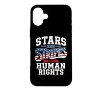 Stars Stripes Human Rights Equality Equity USA 4 Juillet Coque pour iPhone 16 Plus
